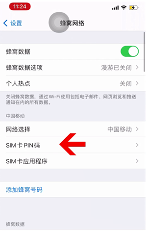 科尔沁苹果14维修网分享如何给iPhone14的SIM卡设置密码 